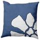 Petal Lines Decorative Throw Pillow, Blue, 18x18"