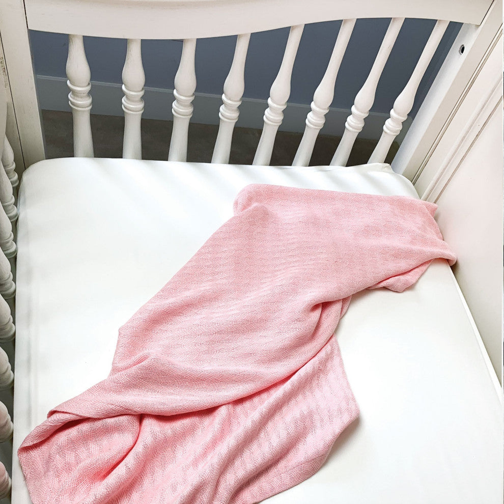Panda Baby 100% Rayon Viscose Knitted Bamboo Baby Blanket Petal