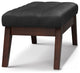 Draper Mid Century Tufted Ottoman Bench