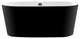 59" Acrylic Roll-Top Flatbottom Non-Whirlpool Bathtub, Black