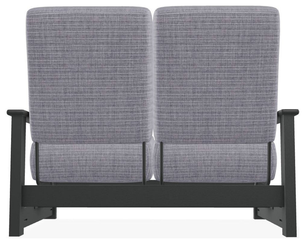 Leeward Deep Seat Outdoor Loveseat with Hidden Motion, Proven Ash/Graphite