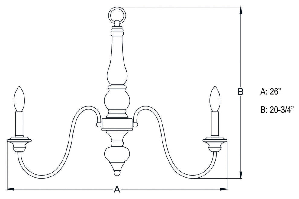 Vaxcel Lighting H0236 Georgetown 6 Light 26"W Taper Candle Style - Vintage Ash
