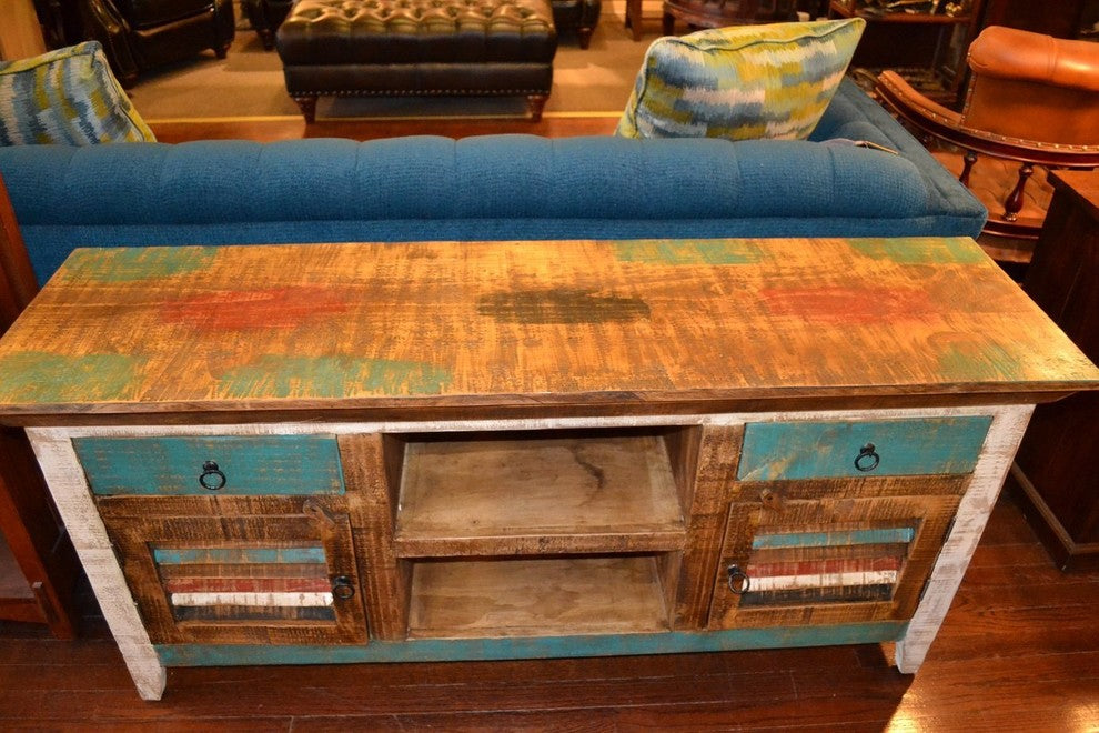 Reclaimed Solid Wood TV Console
