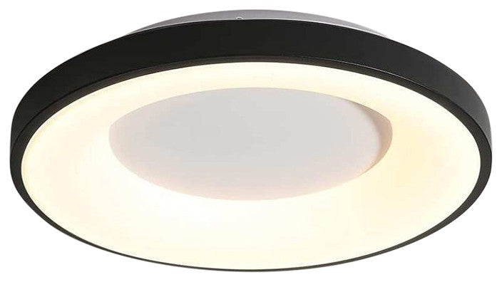 Black Flush Mount Ceiling Light 15" Circle Modern Ceiling Lamp