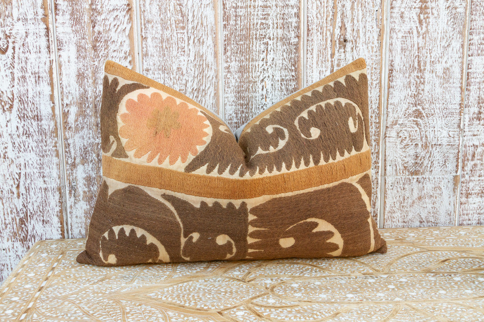 Zalla Thuja Suzani Lumbar Pillow