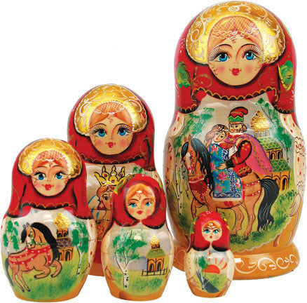 Russian 5 Piece Ivan Tzarevich Nested Doll Set