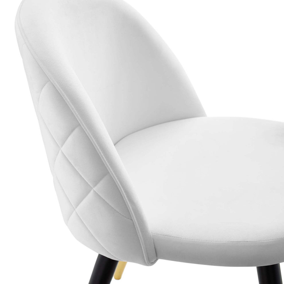 Cordial Performance Velvet Dining Chairs - Set of 2-White