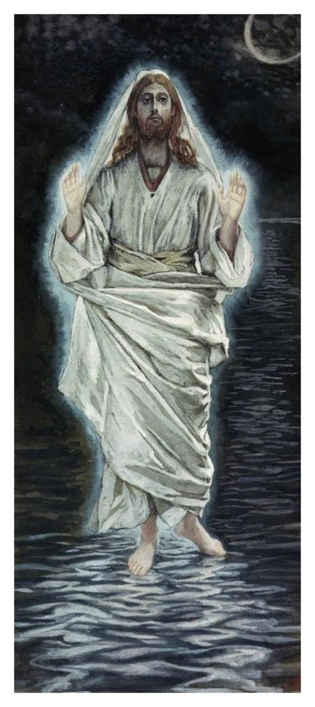 "Jesus Walking on the Sea" Digital Paper Print by James Tissot, 19"x42"