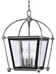 Hollis, 12" Pendant, Polished Nickel Finish, Clear Glass Shade