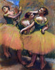 Edgar Degas Three Dancers- Green Blouses, 20"x25" Gallery Wrapped Canvas