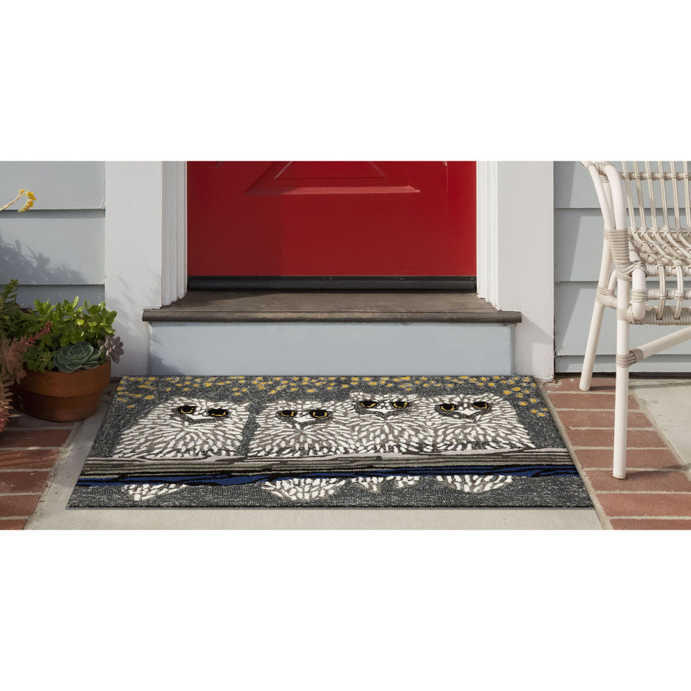 Frontporch Owls Indoor/Outdoor Rug Night 1'8"x2' 6"