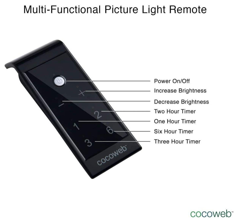 43" Tru-Slim Gallery Light, Black With Rechargeable Battery