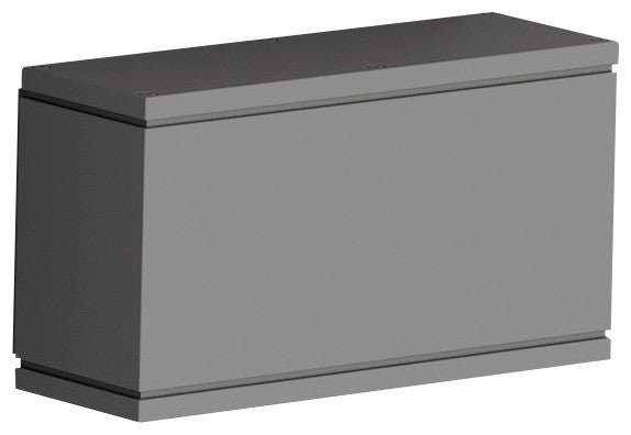 WAC Lighting Rubix LED Outdoor Rectangular Wall Light, Graphite