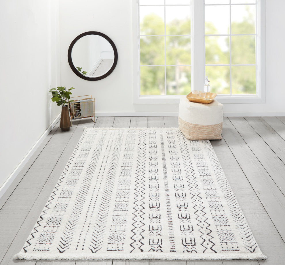 Novogratz by Momeni Ferris Cali Geometric Ivory Area Rug 2' X 3'