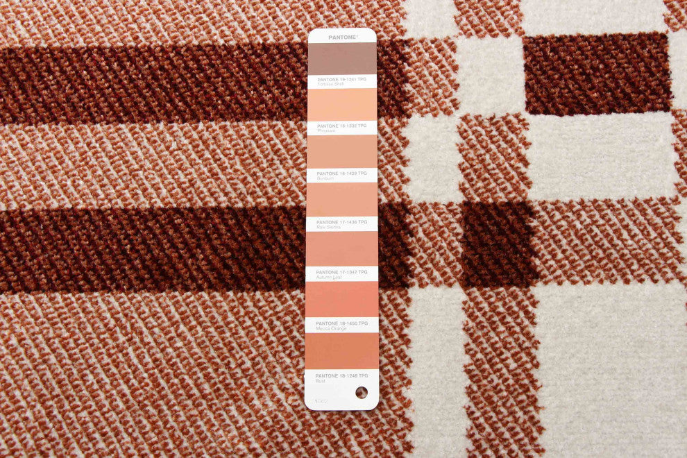 Aqua Roma Area Rug, Copper, 6'x9'
