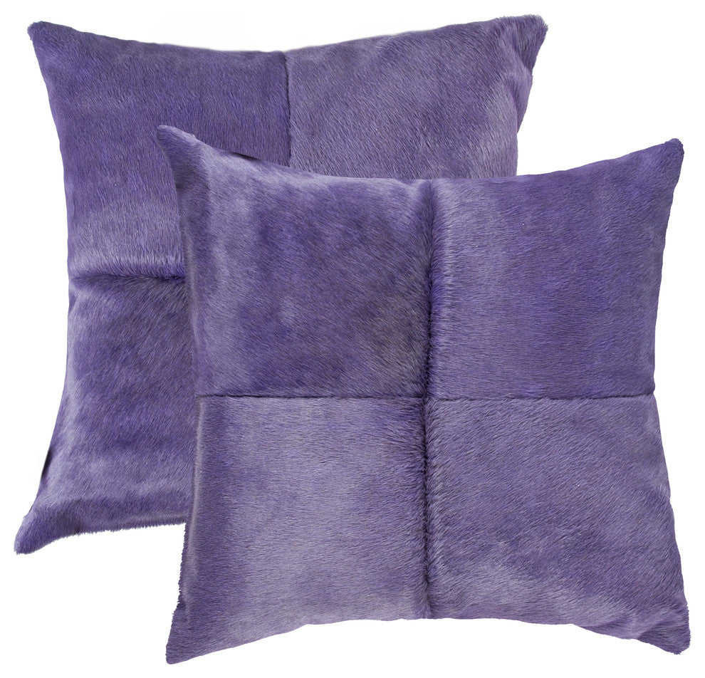 2-Pack Torino Quattro Pillow 18"x18", Purple