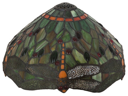 Meyda Lighting 10504 12" Wide Tiffany Hanginghead Dragonfly Shade