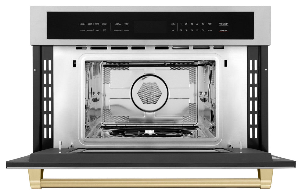ZLINE 30" Microwave Oven, Stainless With Champagne Bronze MWOZ-30-CB