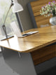 400 Collection Executive Desk with Right Filing and Storage Cabinet, Zebrano
