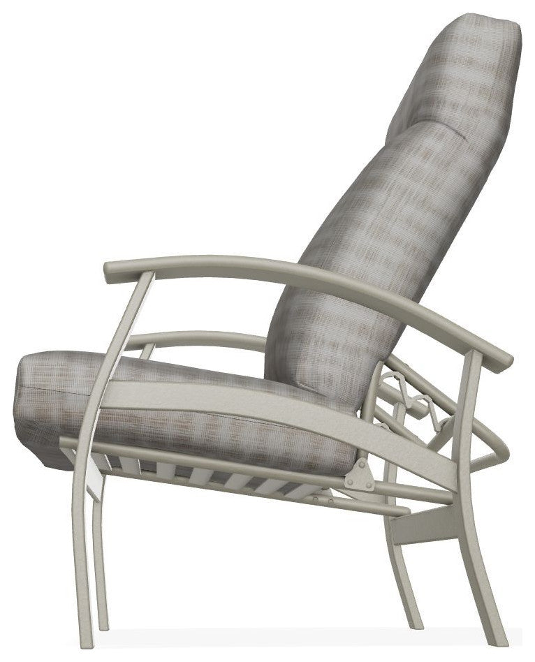 Belle Isle Cushion Outdoor Adjustable Back Chair, Illusion Plaid Birch/Storm