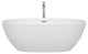 Juno Freestanding Bathtub, Polished Chrome Trim, 67", Faucet in Chrome