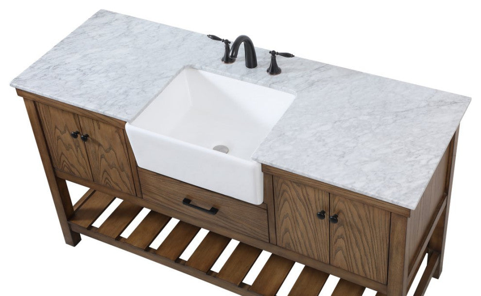 Home Living 22" Farmhouse Driftwood-Light Bathroom Vanity