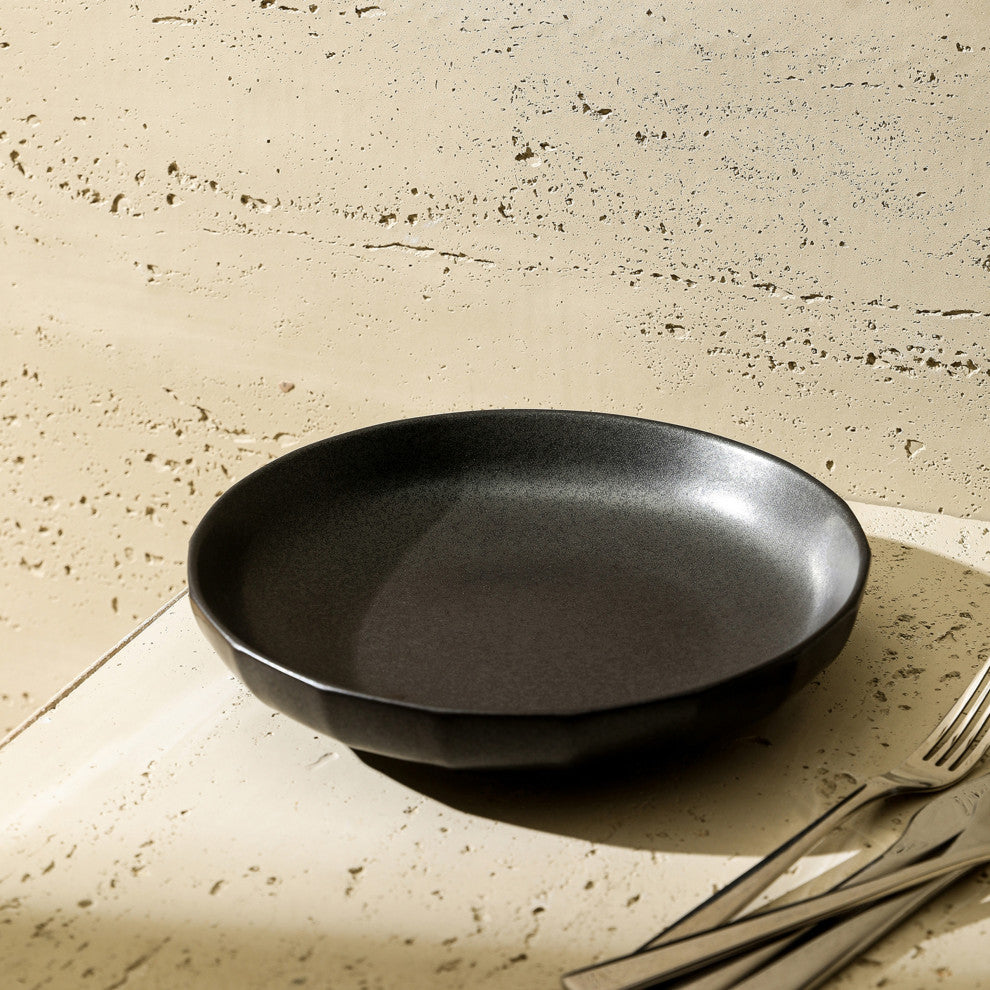 Stone Lain Rio Stoneware Pasta Bowl Set of 4, Black