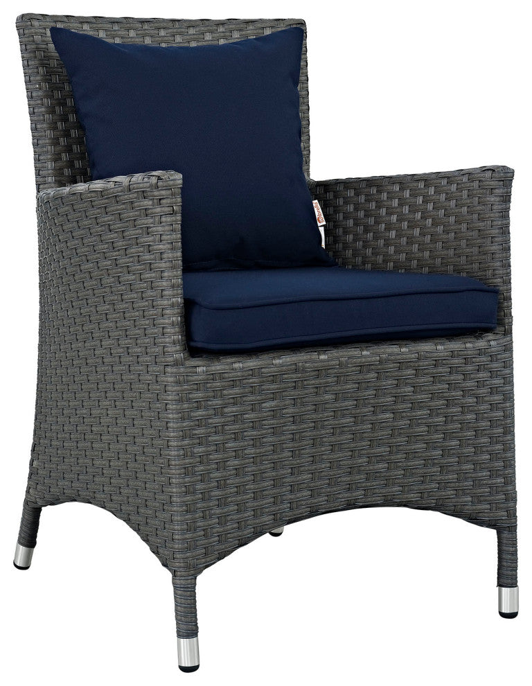 Canvas Navy Sojourn Dining Outdoor Patio Sunbrella Armchair
