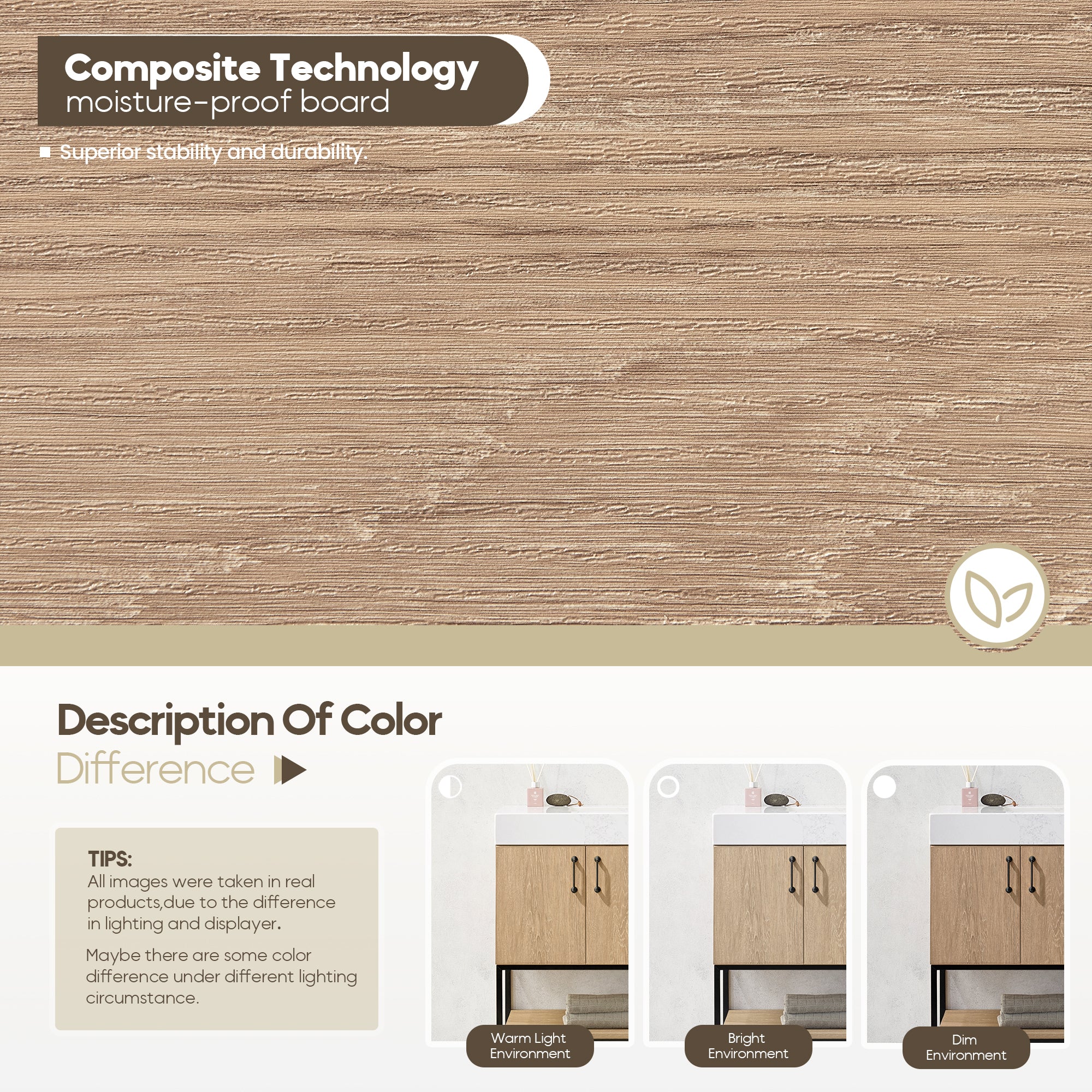 Alistair Vanity, North American Oak, Matte Black Hardware, 36", With Mirror