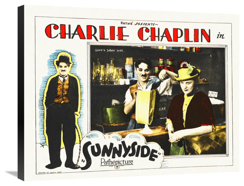 "Charlie Chaplin - Sunnyside, 1915" Canvas Giclee, 30"x24"