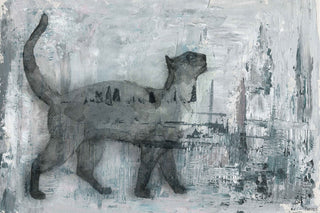 "Cat Prance" Painting Print on Wrapped Canvas, 36"x24"