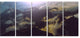 Mountain Above the Clouds View, Landscape Canvas Art Print, 60"x28", 5 Panels