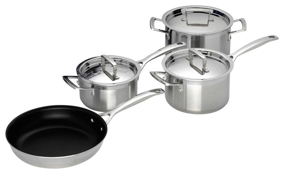 Le Creuset 3-Ply Stainless Steel 4-Piece Cookware Set