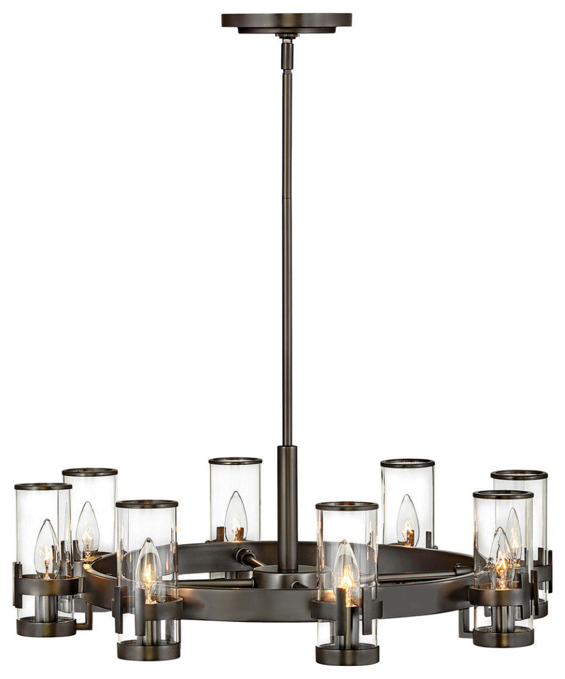 Reeve Medium Single Tier Chandelier, Black Oxide