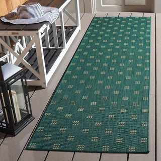 Safavieh Terrace Collection TER806 Rug, Dark Green/Light Green, 2'3"x8'