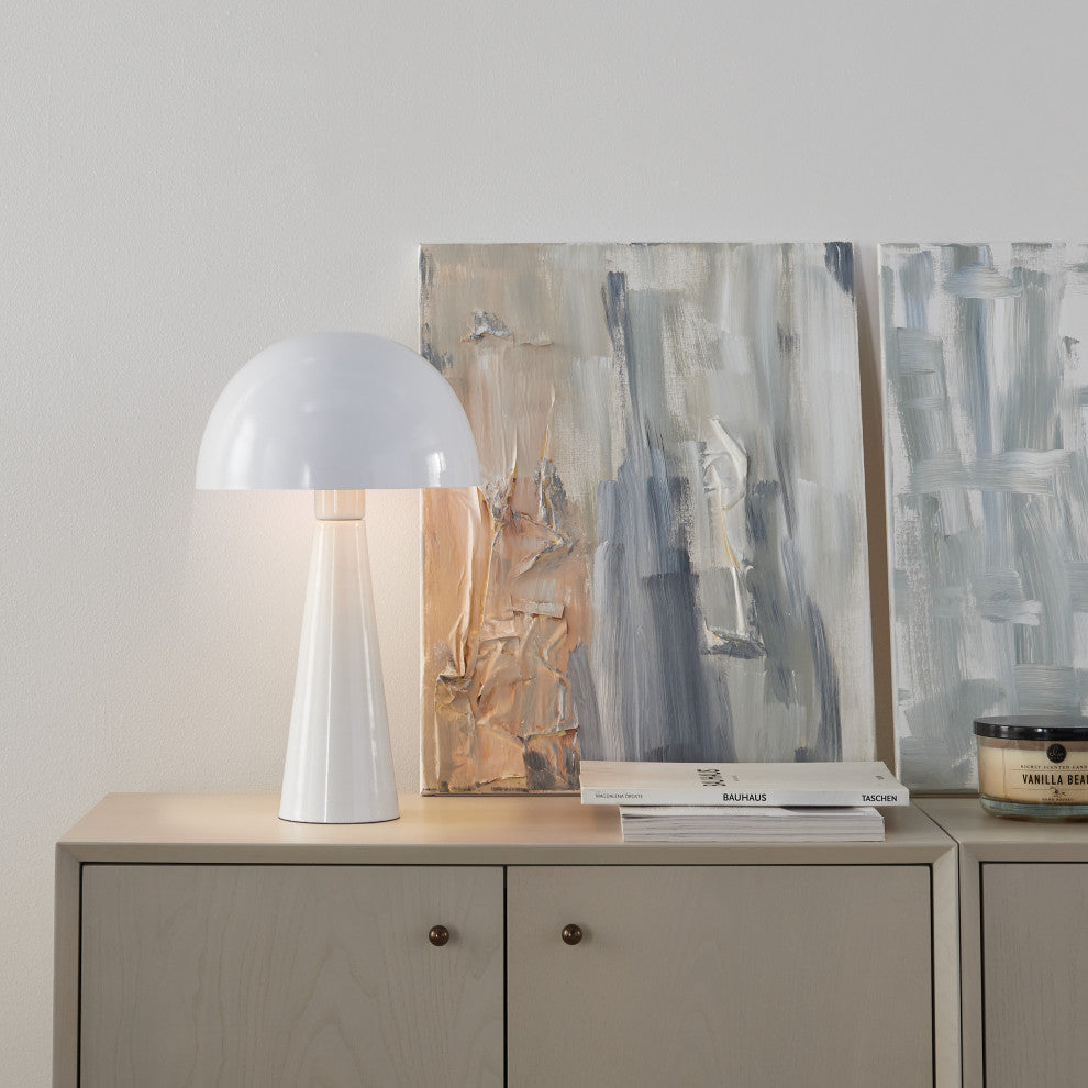 Nourison EPTS1 Table Lamp - Set of 2, White, 10" x 10" x 16"