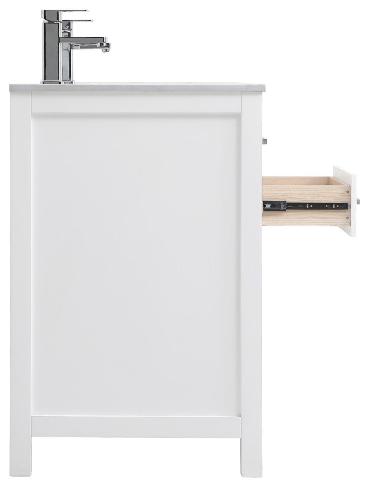 60" Double Bathroom Vanity, White