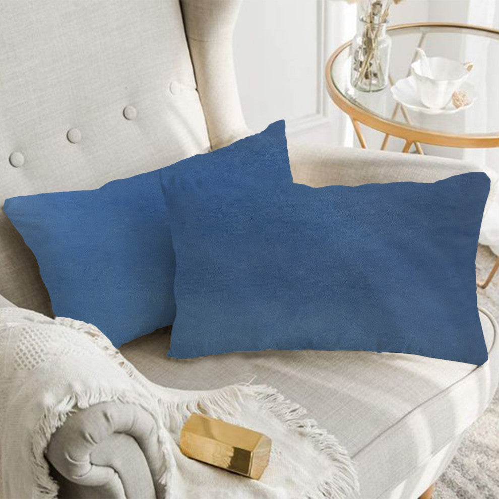 A1HC Throw Pillow Insert, Down Alternative Fill, Set of 2, Prussian Blue, 12"x20"