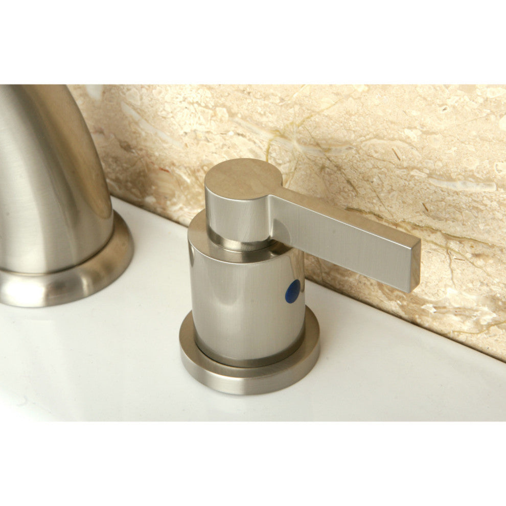 Kingston Brass Widespread Bathroom Faucet With Retail Pop-Up, Brushed Nickel