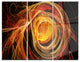 "Orange Ball of Yarn" Digital Metal Wall Art, 3 Panels, 36"x28"