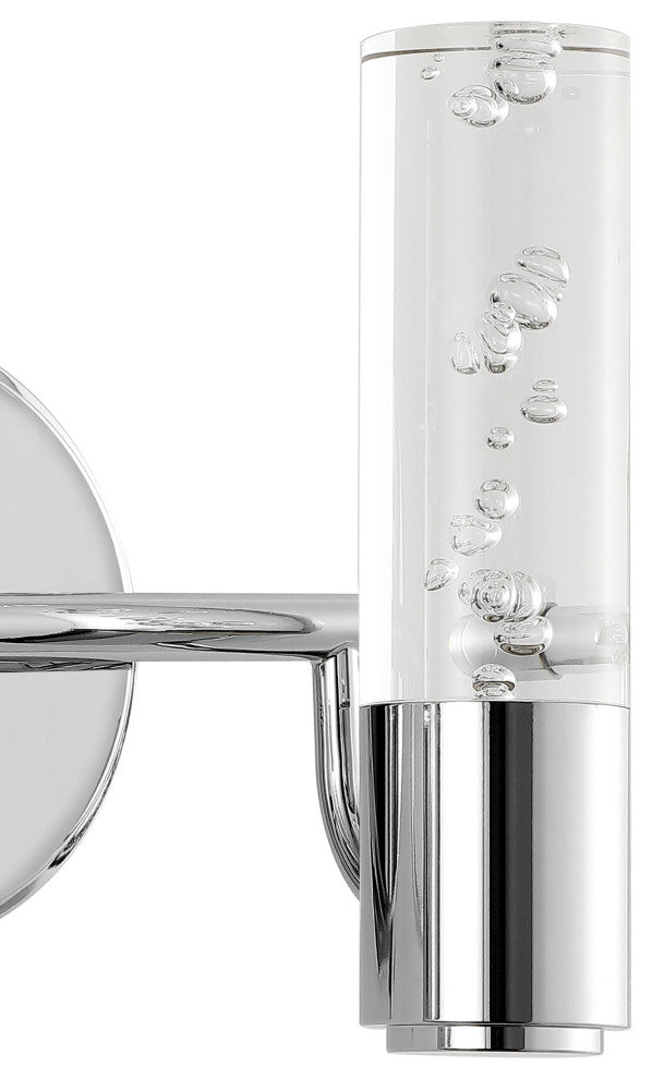 Bolha Bubble Acrylic/Iron Integrated LED Vanity Light, Chrome, 2 - Light(s)