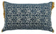 Blue Machine Woven with Tassels Arco Throw Pillow, 16" x 26"