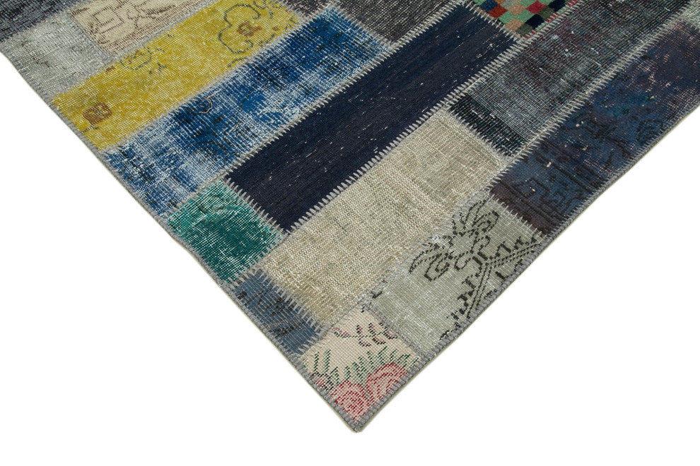 Rug N Carpet - Handwoven Turkish 6' 8" x 10' 0" One-of-a-Kind Patchwork Area Rug