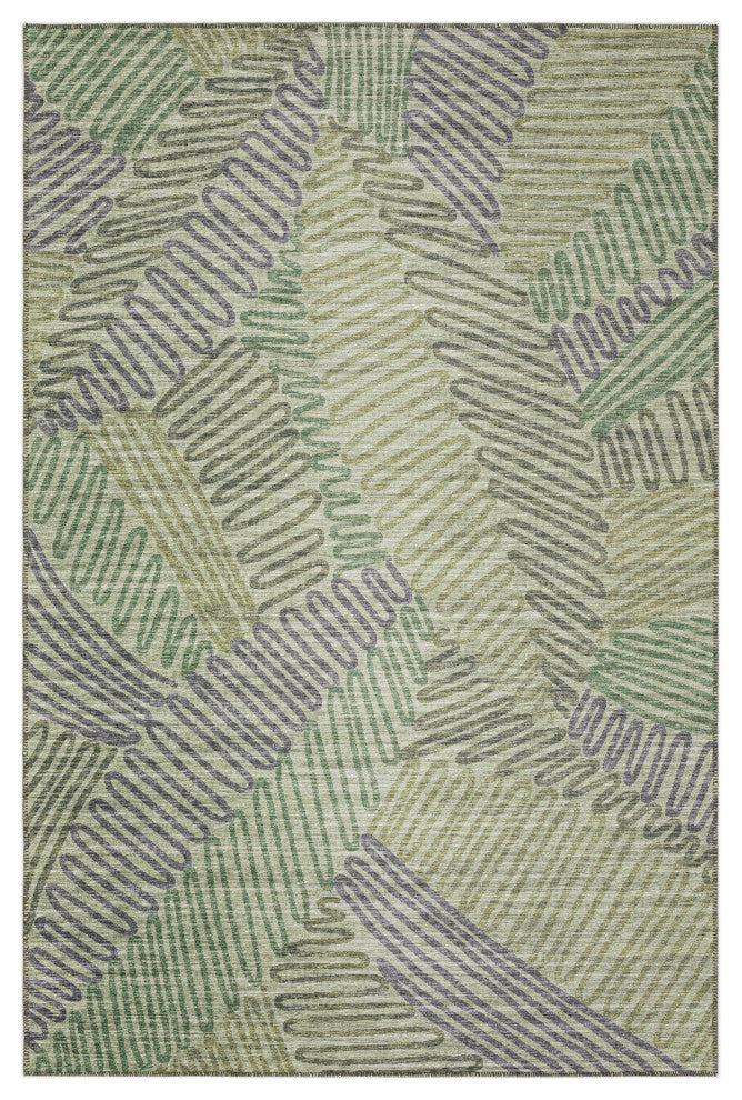 Indoor/Outdoor Sedona SN11 Moss Machine Washable 5' x 7'6" Rug