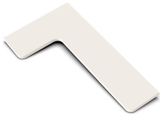 TileWare Boundless L-Shaped Corner Shelf Bone Shower Bathroom, No Hook