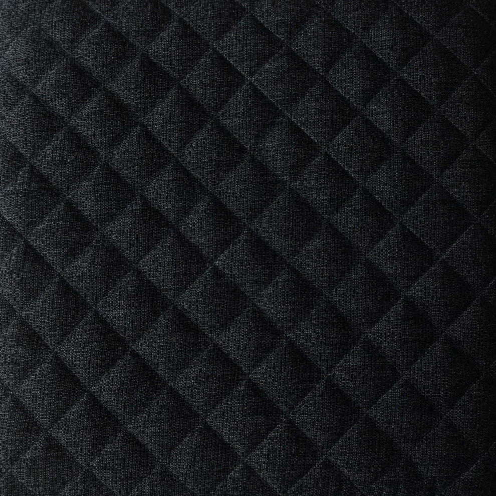 Reece Upholstered Storage Ottoman, Charcoal Gray