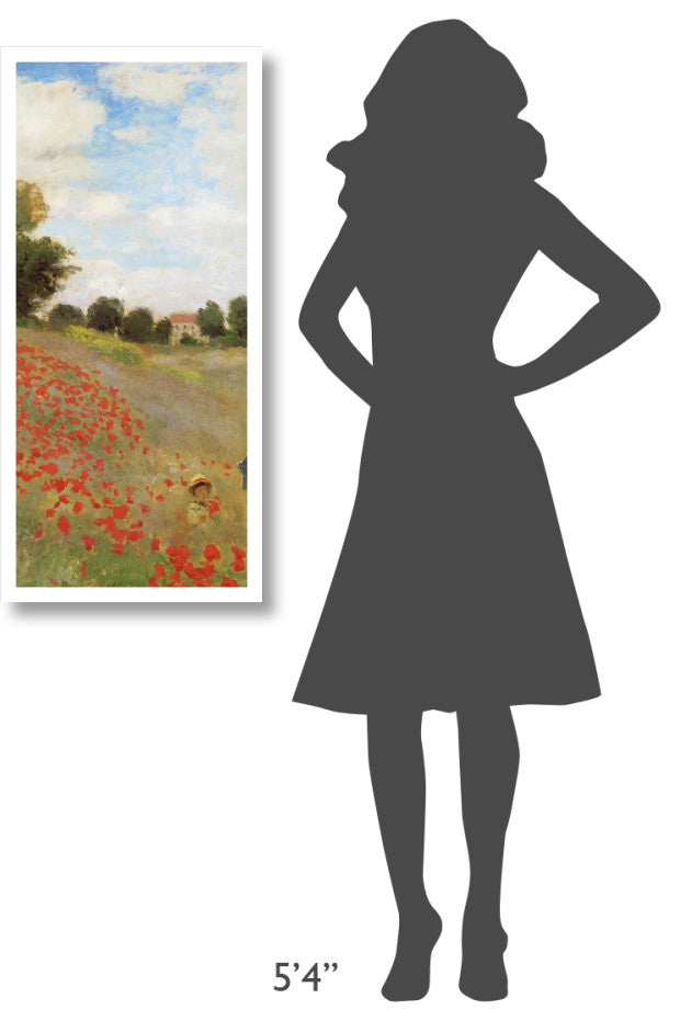 "Field Of Poppies (Les Coquelicots) 1873 (center)" Paper Art, 18"x38"