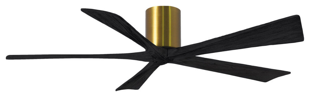 Matthews Fan, Irene-5H Ceiling Fan, Brushed Brass, 60", Matte Black