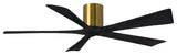 Matthews Fan, Irene-5H Ceiling Fan, Brushed Brass, 60", Matte Black