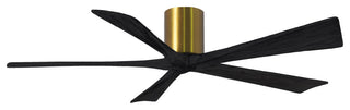 Matthews Fan, Irene-5H Ceiling Fan, Brushed Brass, 60", Matte Black